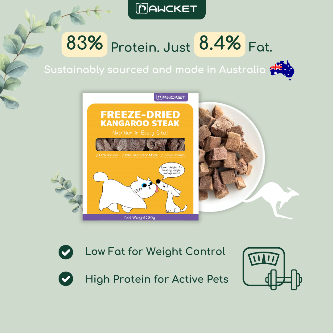 Pawcket Freeze-Dried Kangaroo - Raw Cat & Dog Treats