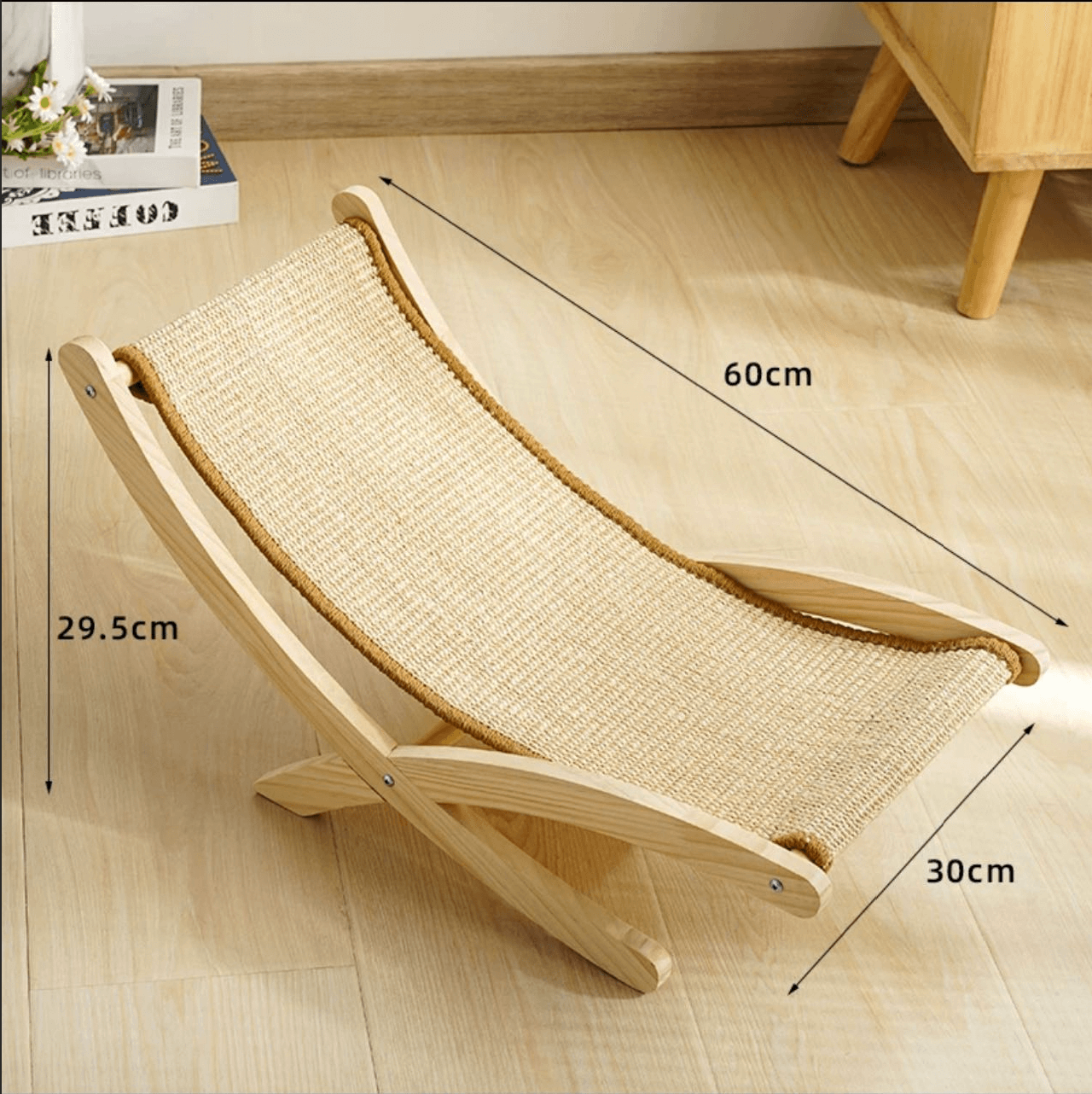 2 in 1 Cat Lounge Chair Cat Scratching Board - Portable Resting Bed for Cats