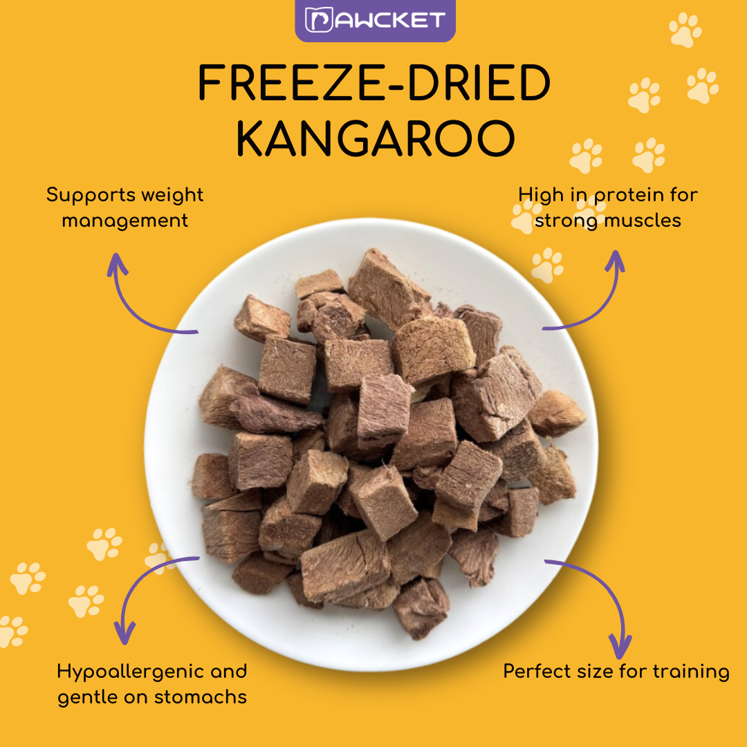 Pawcket Freeze-Dried Kangaroo - Raw Cat & Dog Treats