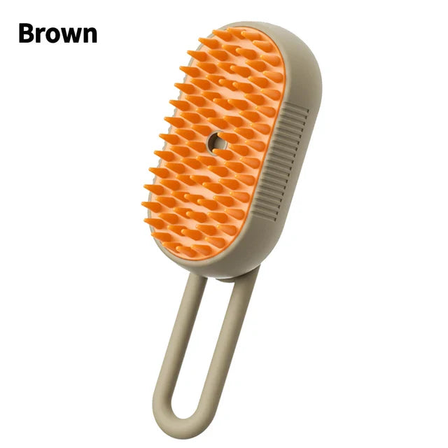 Steamy Pet Brush for Dogs and Cats - Electric Spray Handle Massage Brush