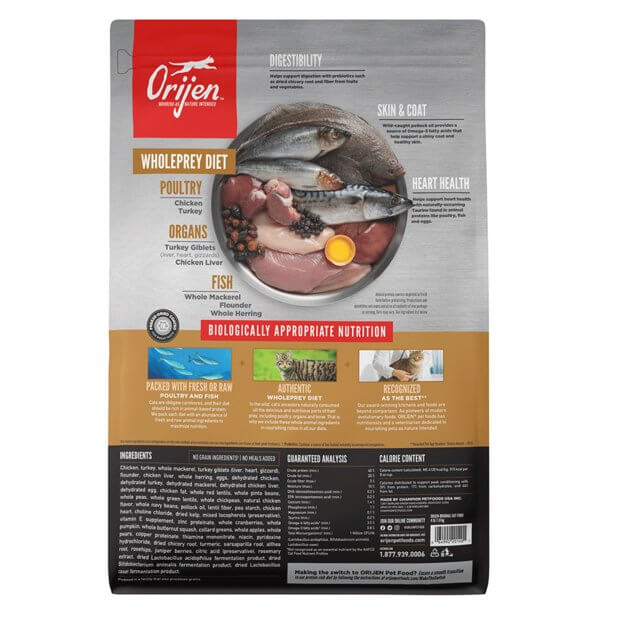 ORIJEN Biologically Appropriate Cat And Kitten Dry Cat Food 5.45kg - Happy 4 Paws