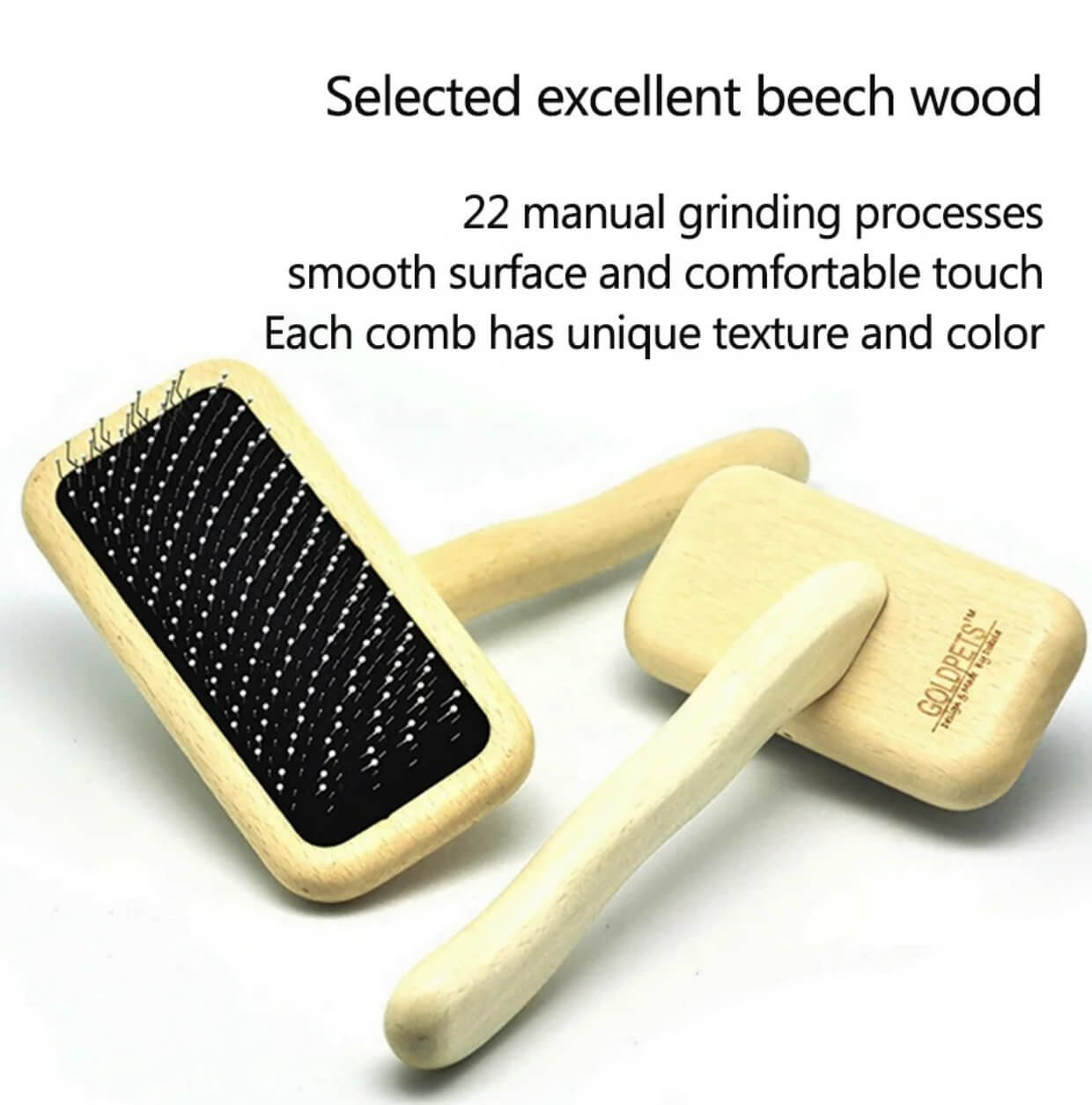 Pet Wooden Hair Comb Massage Brush for Dogs - Happy 4 Paws