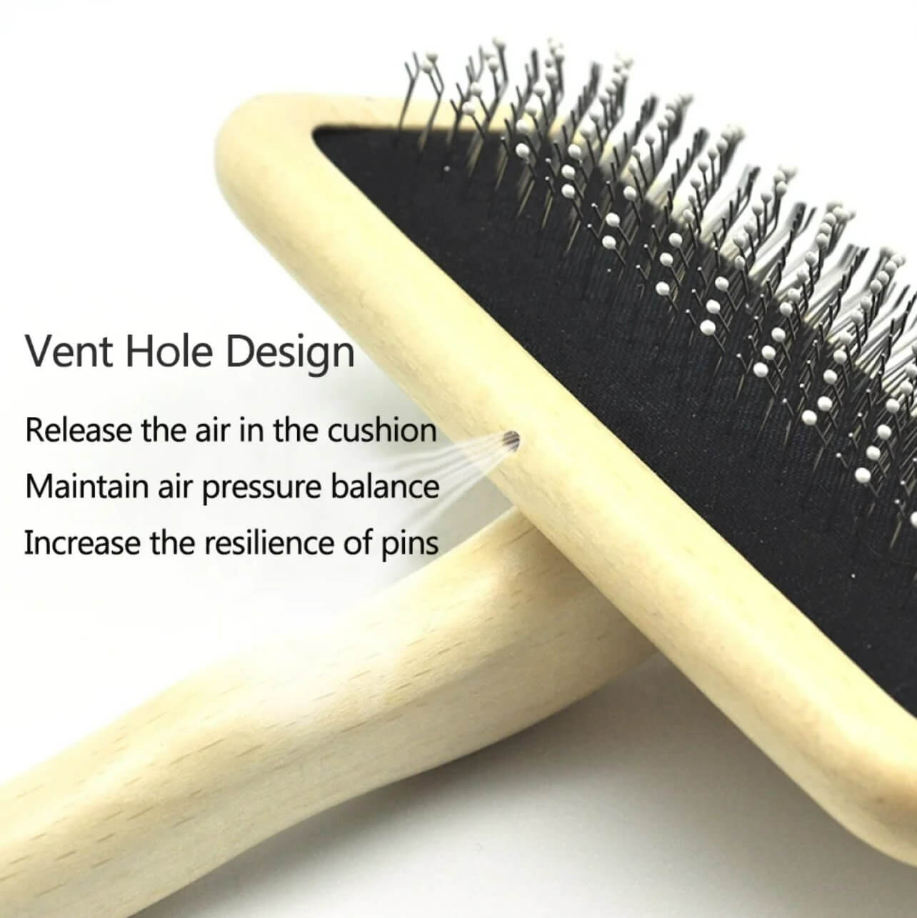Pet Wooden Hair Comb Massage Brush for Dogs - Happy 4 Paws
