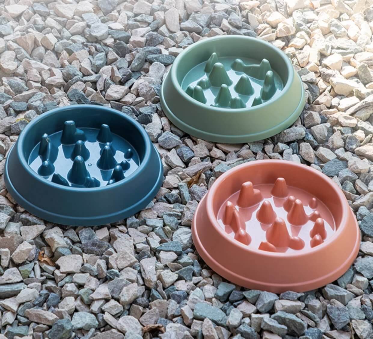 Slow Feeder Dog Food Bowl Interactive Puzzle Pan - Happy 4 Paws