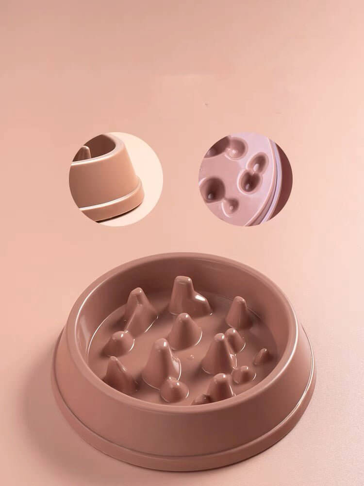 Slow Feeder Dog Food Bowl Interactive Puzzle Pan - Happy 4 Paws