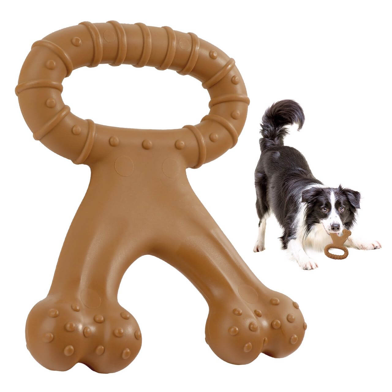 Very Durable Interactive Dog Chew Toys with Food Flavor for Medium Lar