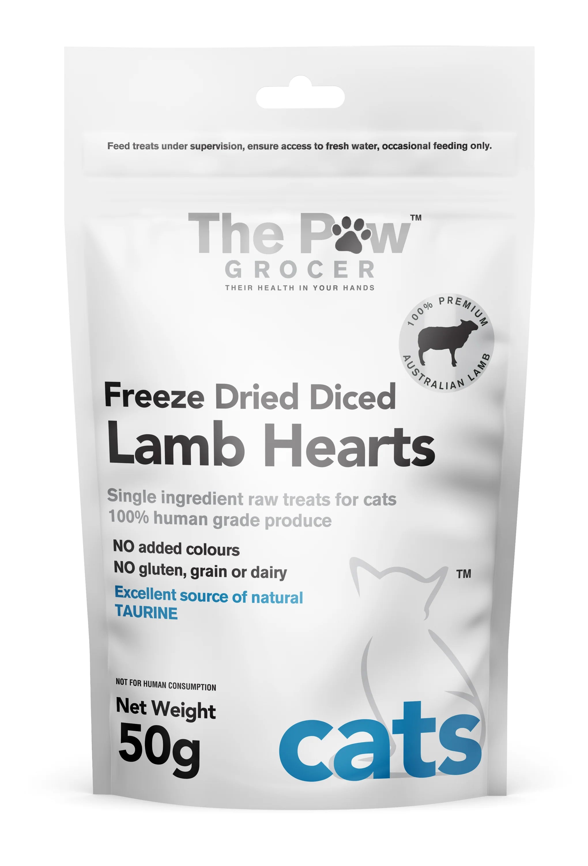 The Paw Grocer Freeze Diced Lamb Hearts