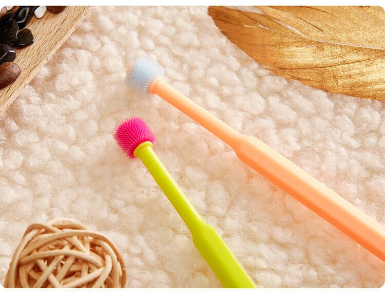 360-Degree Silicone Pet Toothbrush - All-Around Dental Care for Dogs and Cats