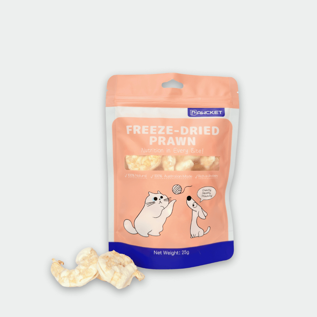 Pawcket Freeze-Dried Prawn - Raw Cat & Dog Treats