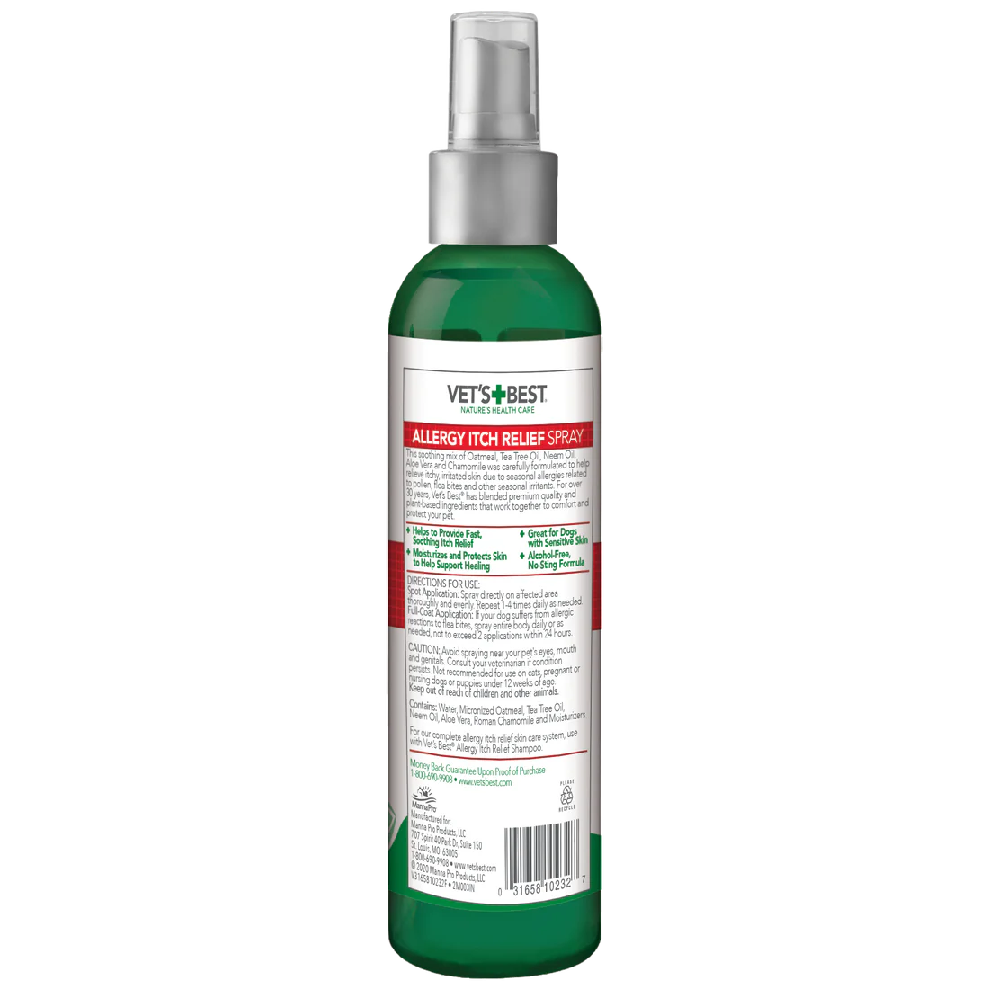 Vet's Best Allergy Itch Relief Spray for Dogs - Soothing, Natural Formula for Skin Irritation