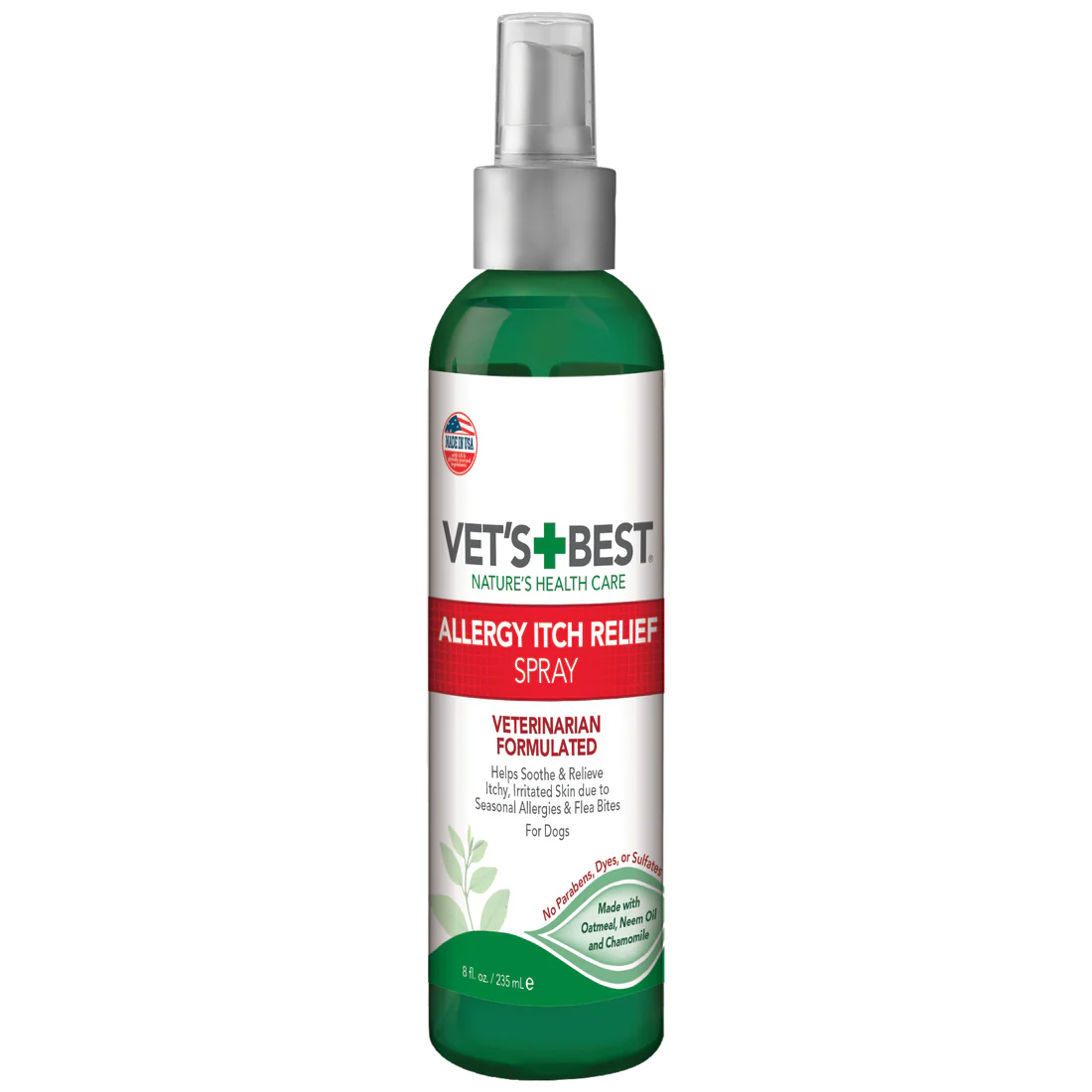 Vet's Best Allergy Itch Relief Spray for Dogs - Soothing, Natural Formula for Skin Irritation