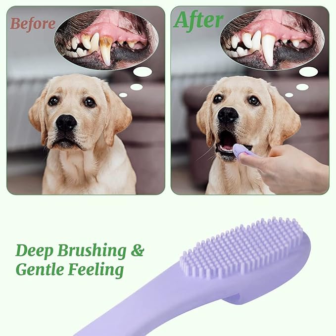 Silicone Finger Toothbrush for Dogs & Cats - Gentle Dental Care