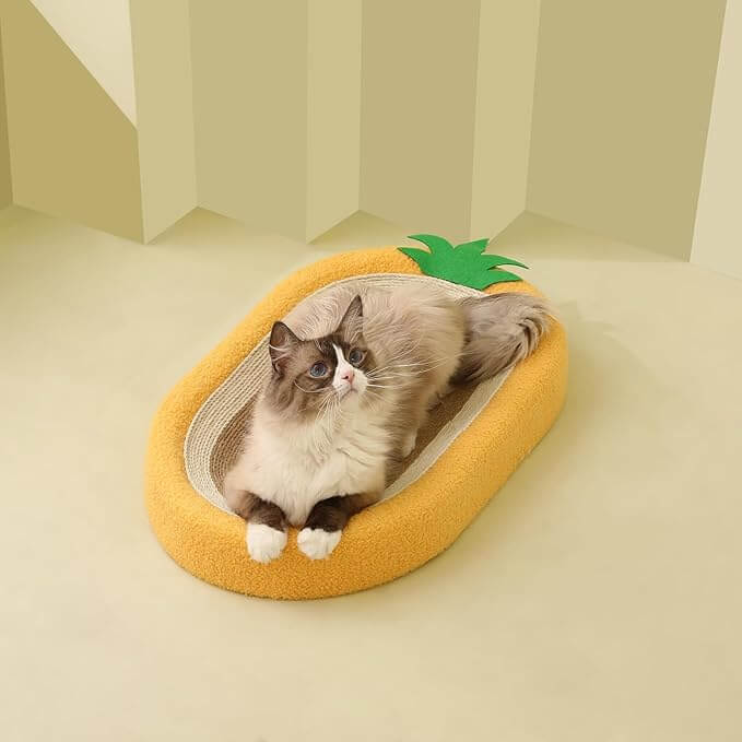 Pineapple Cat Scratching Bed - Durable Sisal Scratcher