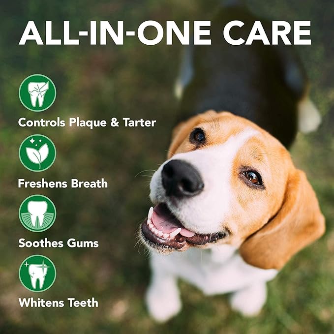 Vet's Best Advanced Triple-Head Toothbrush for Dogs - Comprehensive Oral Care