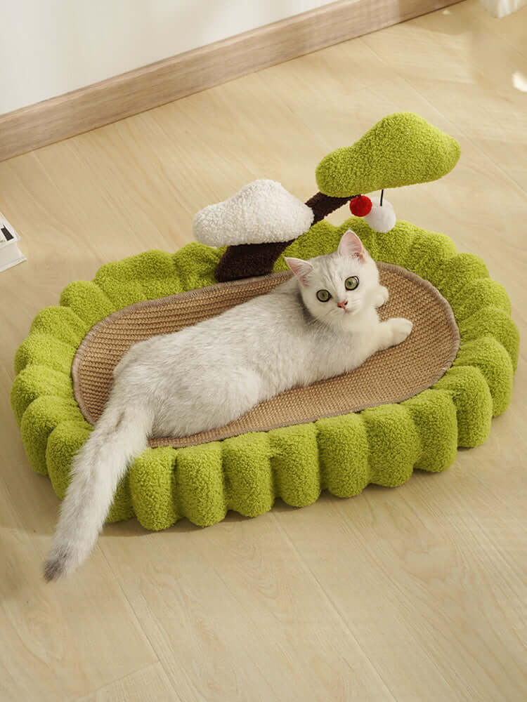 Cat Scratcher Cat Pad Bed Scratching Board Sisal Bowl - Happy 4 Paws