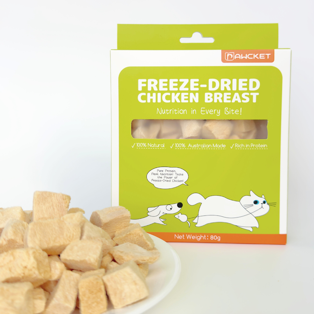 Pawcket Freeze-Dried Free Range Chicken Breast - Raw Cat & Dog Treats