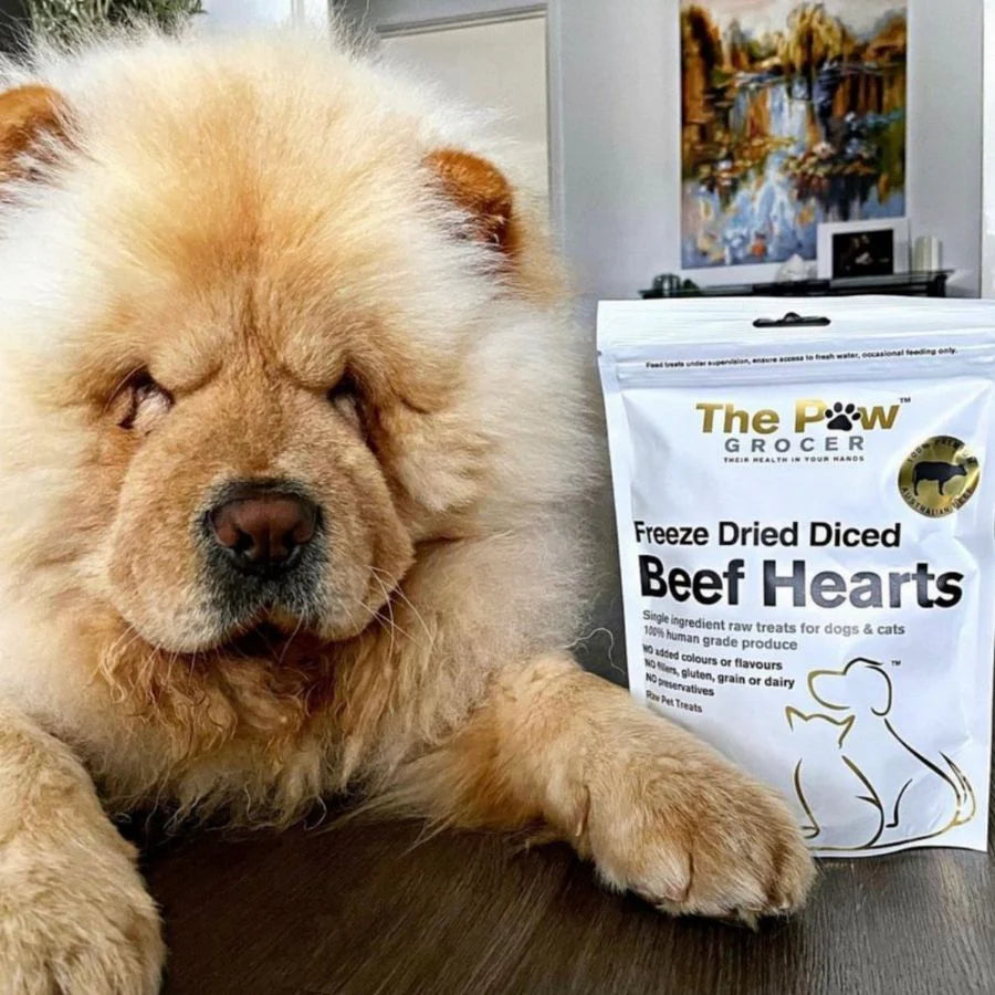 The Paw Grocer Freeze Beef Hearts 90g