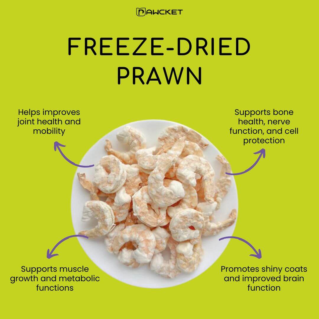 Pawcket Freeze-Dried Prawn - Raw Cat & Dog Treats