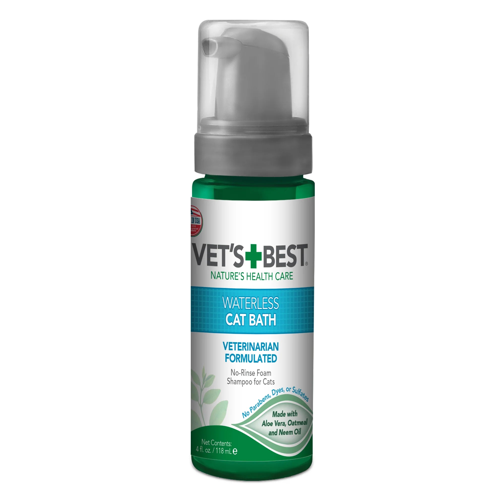 Vet's Best Waterless Cat Bath - Dry Shampoo for Cats, Gentle and Easy Cleaning