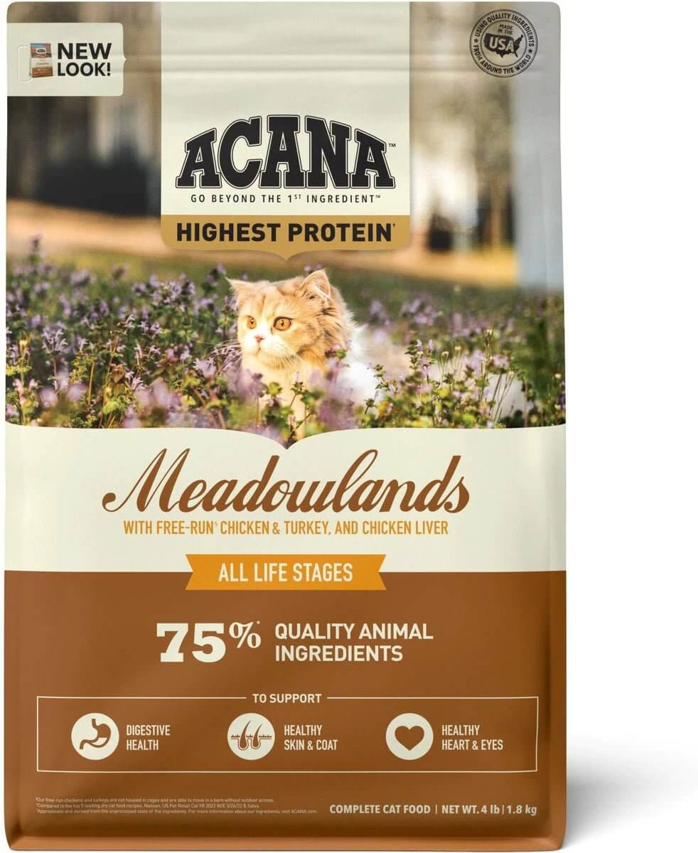 Acana Meadowlands Dry Cat Food - 1.8kg - Happy 4 Paws