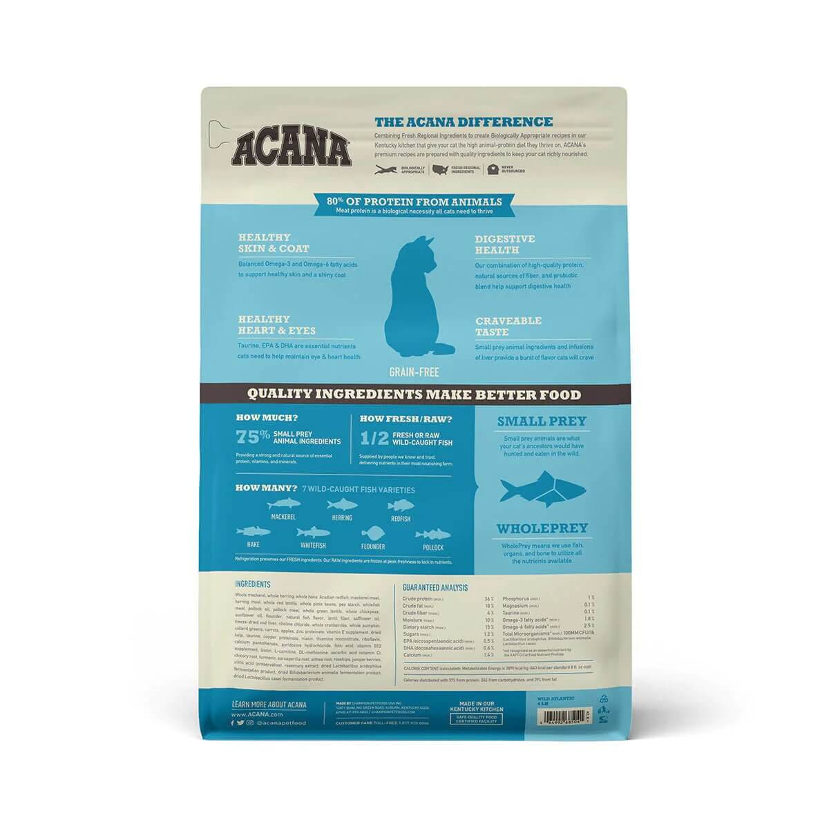 Acana Wild Atlantic Dry Cat Food - 4.5kg - Happy 4 Paws