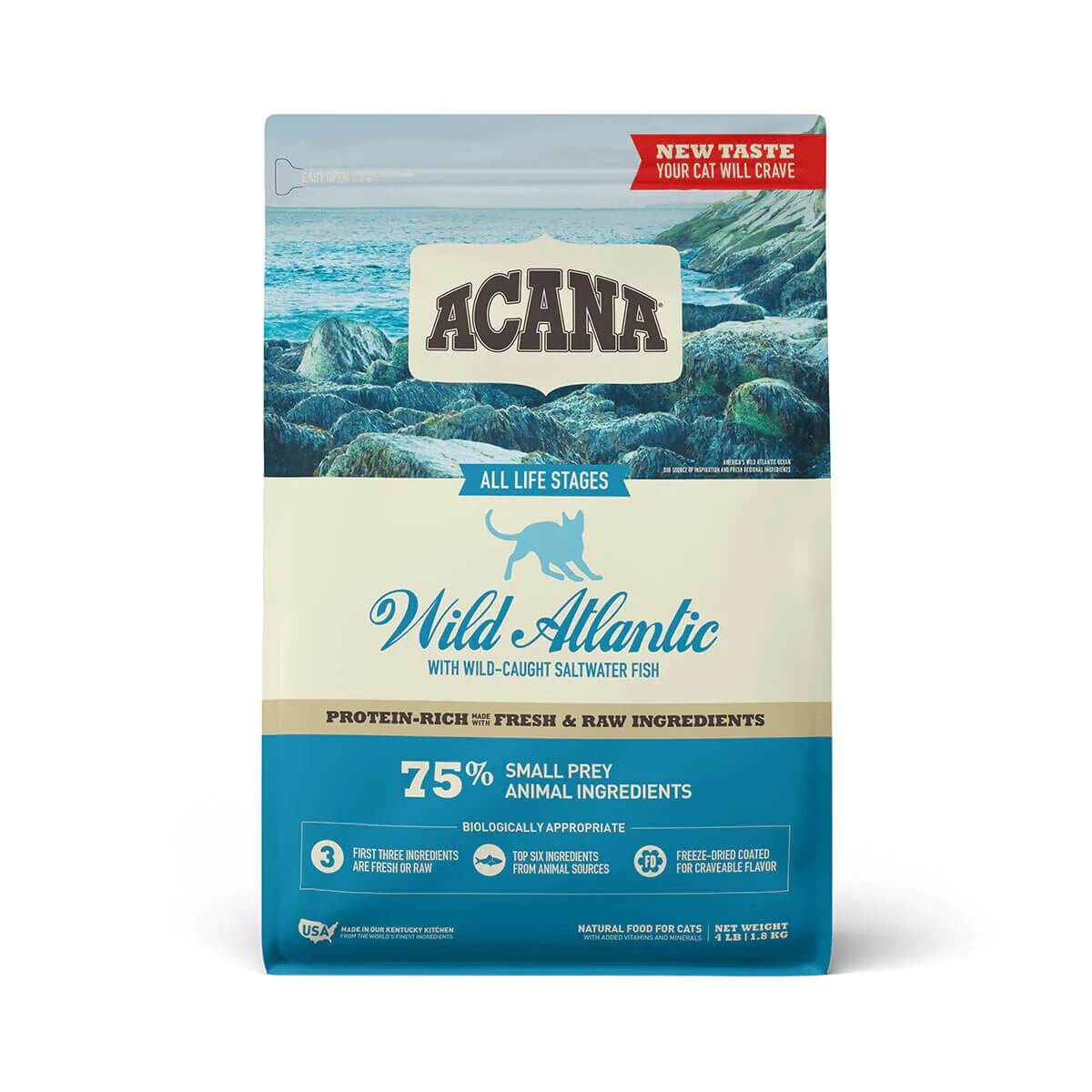 Acana Wild Atlantic Dry Cat Food - 4.5kg - Happy 4 Paws