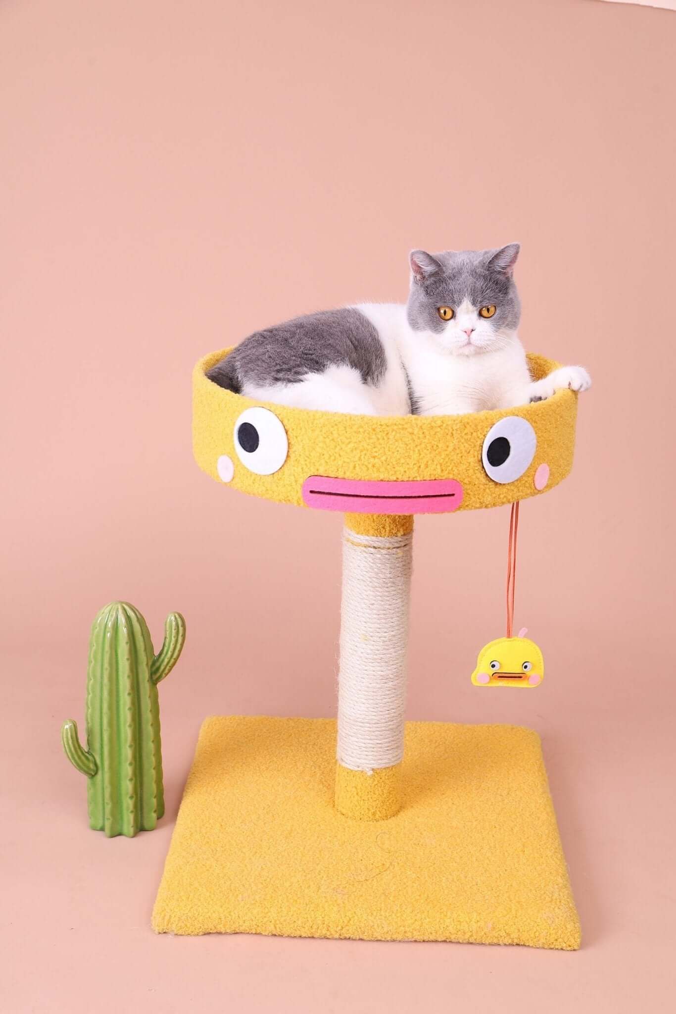 Cartoon Clumsy Chicken Cat Scratcher Tree - Happy 4 Paws