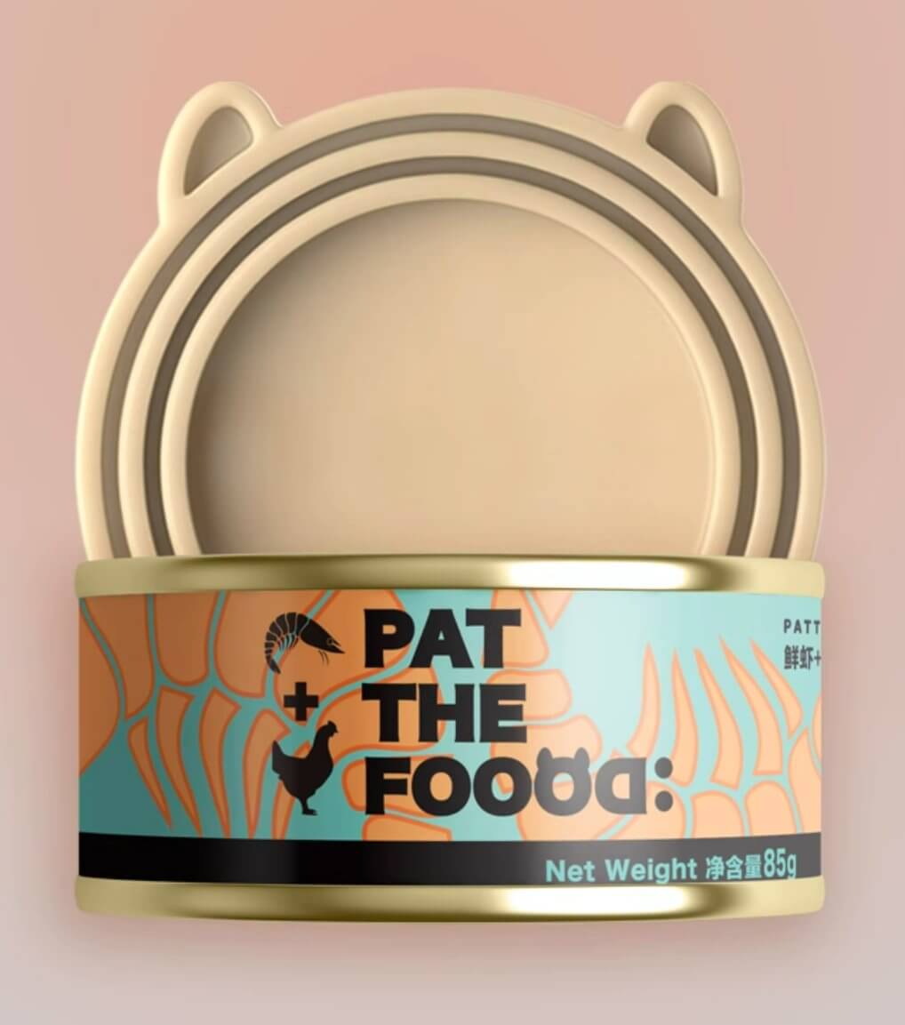 Cartoon Dog Cat Food Can Cover Set with Spoon Universal Size Fits All Standard Size Can - Happy 4 Paws