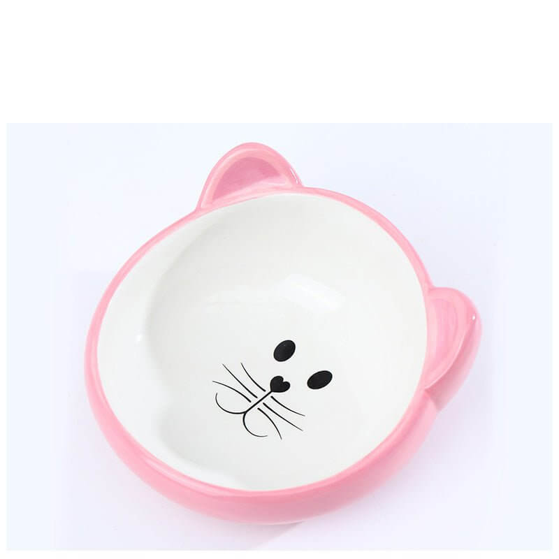 Cartoon Print Ceramic Food and Water Bowl For Dog and Cat - Happy 4 Paws