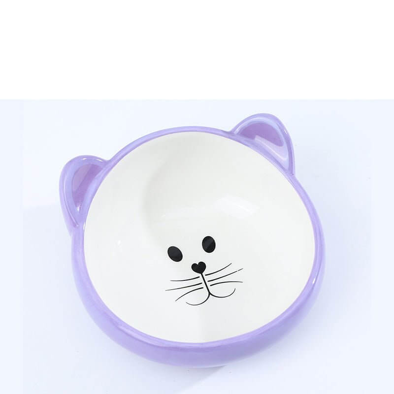 Cartoon Print Ceramic Food and Water Bowl For Dog and Cat - Happy 4 Paws