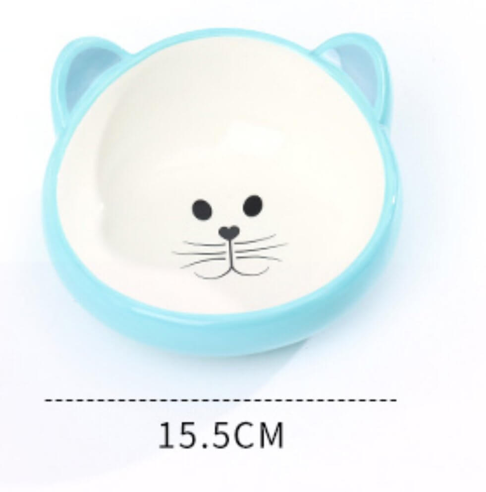 Cartoon Print Ceramic Food and Water Bowl For Dog and Cat - Happy 4 Paws