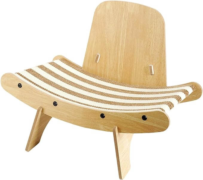 Cat Modern Chair Cat Lounge Corrugated Paper Scratcher - Happy 4 Paws