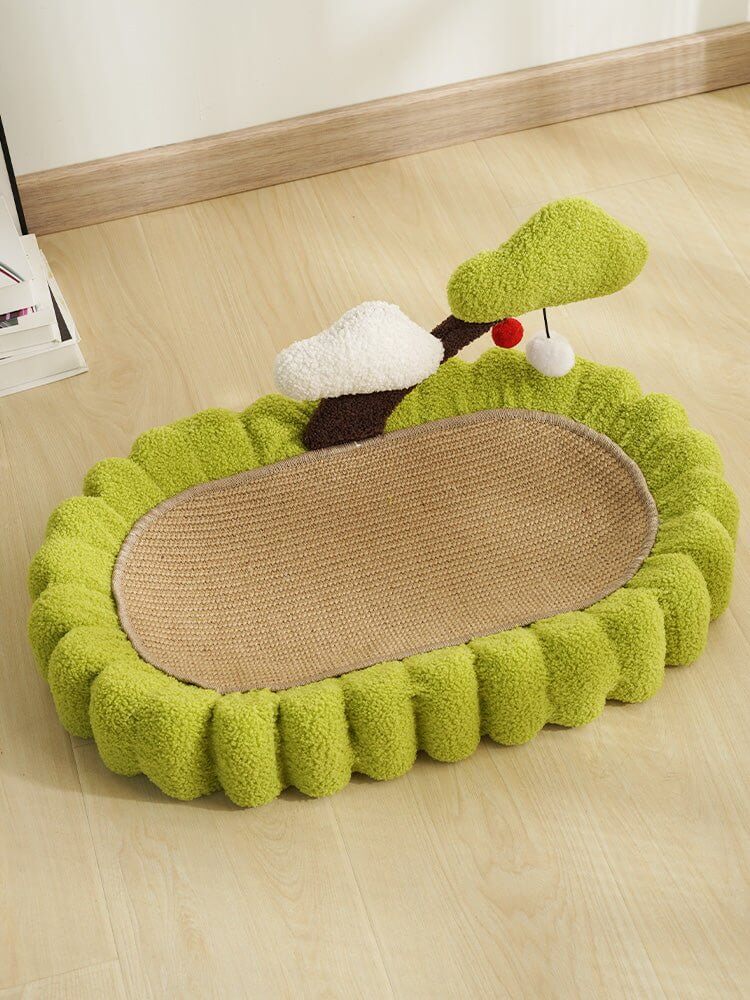 Cat Scratcher Cat Pad Bed Scratching Board Sisal Bowl - Happy 4 Paws