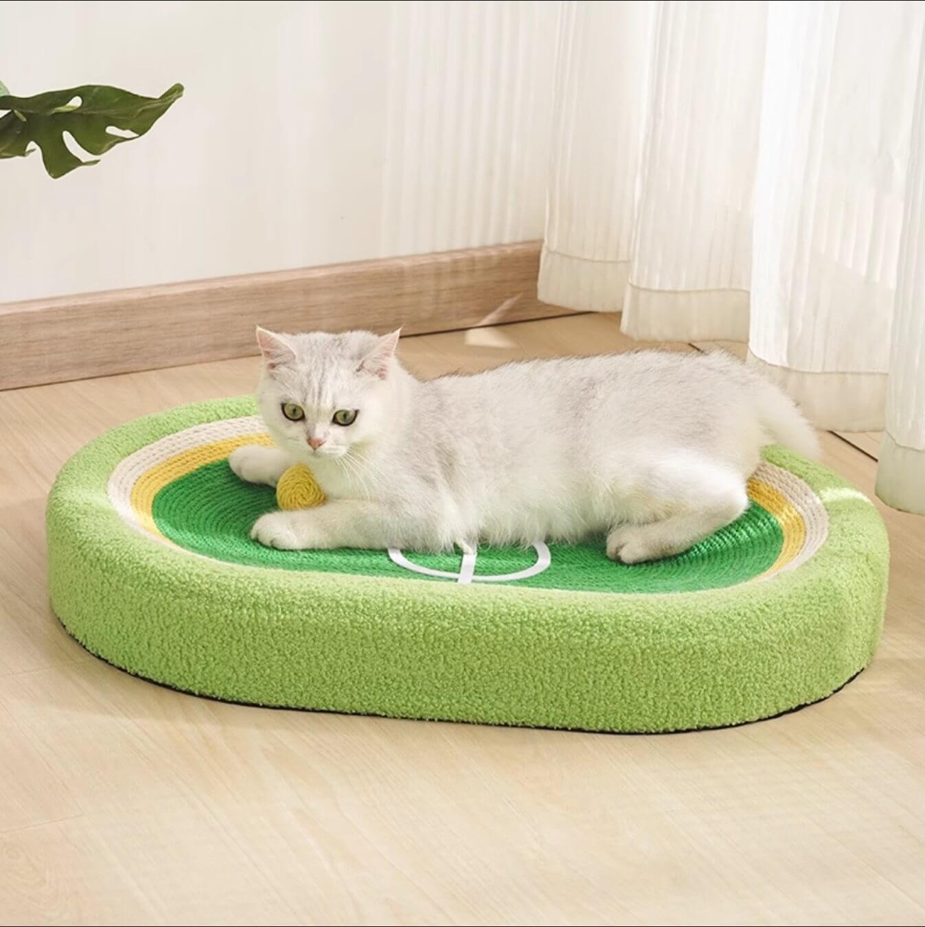 Cat Scratcher Scratching Board Sisal Cat Playfield with Ball - Happy 4 Paws