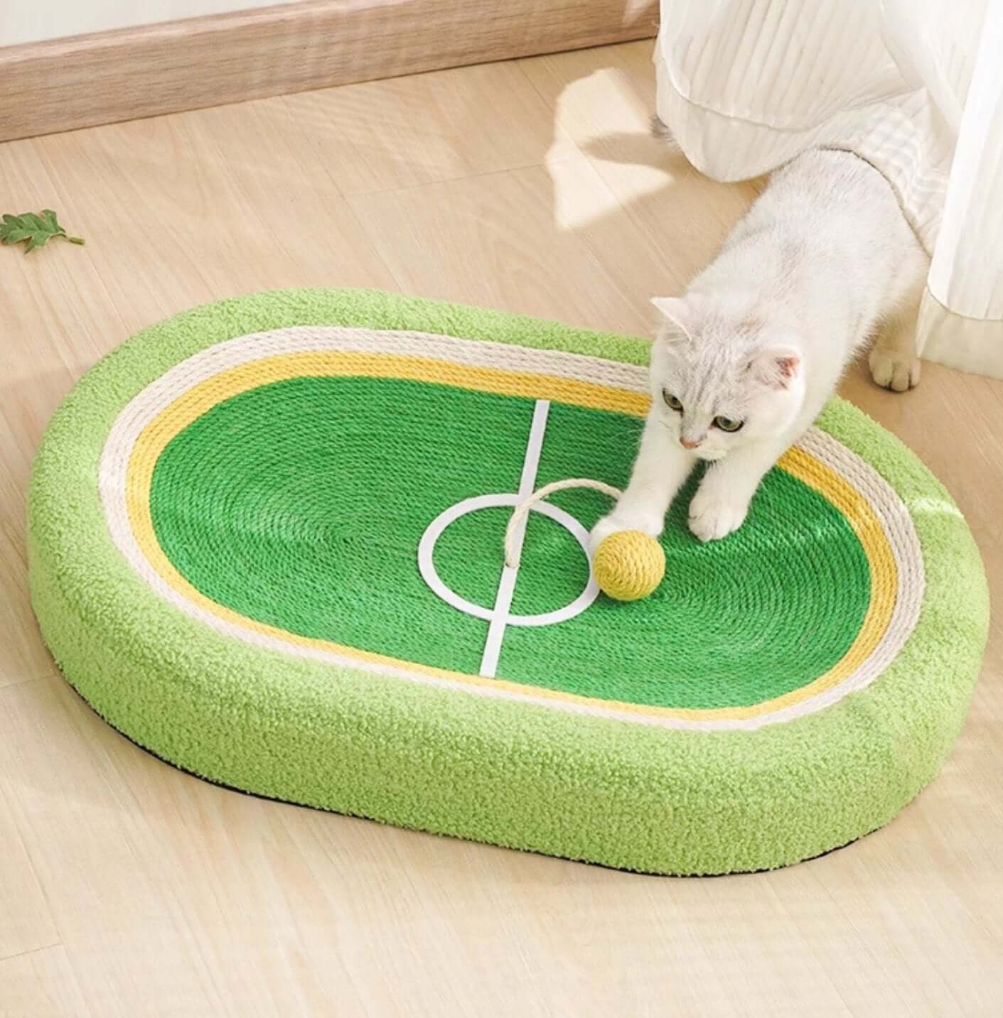 Cat Scratcher Scratching Board Sisal Cat Playfield with Ball - Happy 4 Paws