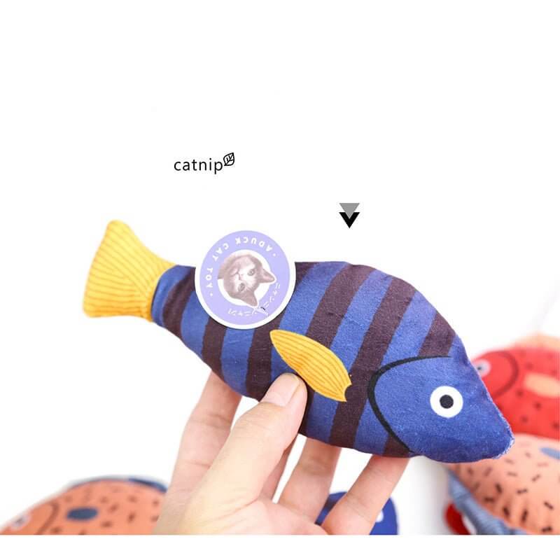 Cat Toys Cartoon Fish with Catnip - Happy 4 Paws