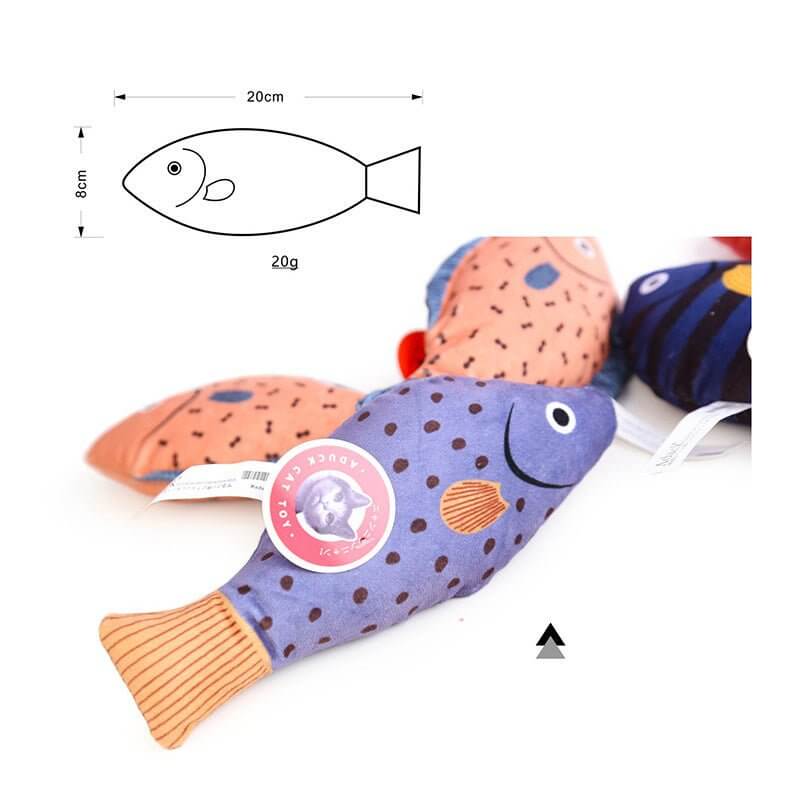 Cat Toys Cartoon Fish with Catnip - Happy 4 Paws