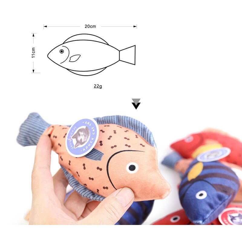 Cat Toys Cartoon Fish with Catnip - Happy 4 Paws