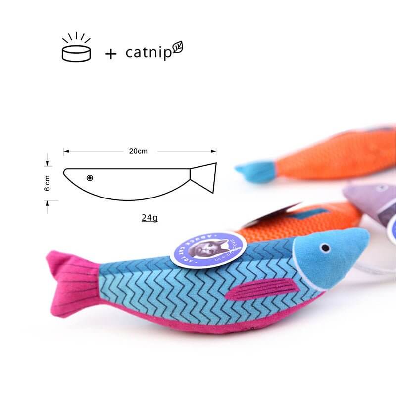 Cat Toys Cartoon Fish with Catnip - Happy 4 Paws