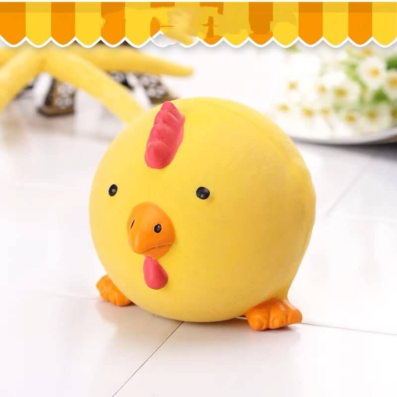 Dog Chew Toy Funny Chick Sound Training Ball - Happy 4 Paws