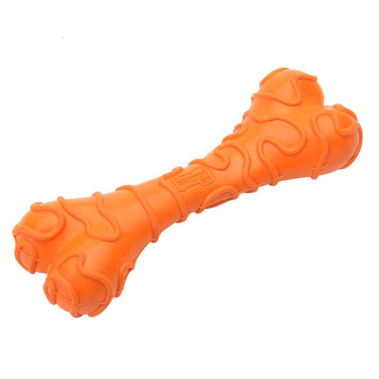 Dog Rubber Bone Chew Toys For Interactive Play - Happy 4 Paws