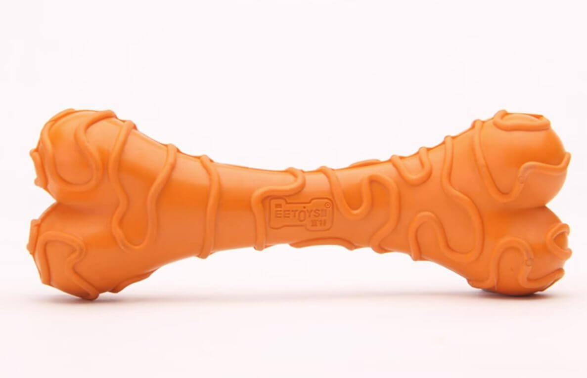 Dog Rubber Bone Chew Toys For Interactive Play - Happy 4 Paws