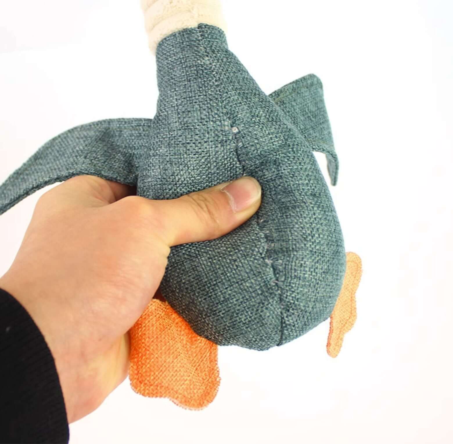 Dog Squeaky Toy Linen Wild Goose Design Chew Toy for Small Medium Dogs - Happy 4 Paws