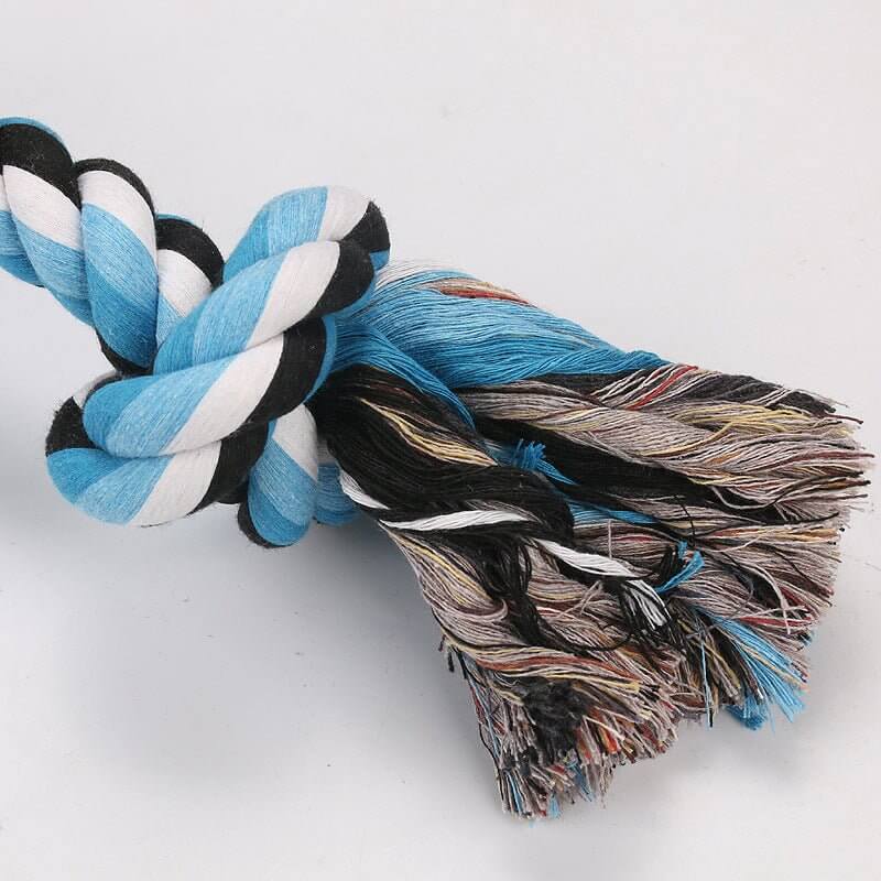 Dog Woven Rope Chew Toy Tug Toys for Medium Large Dogs 2Colors - Happy 4 Paws