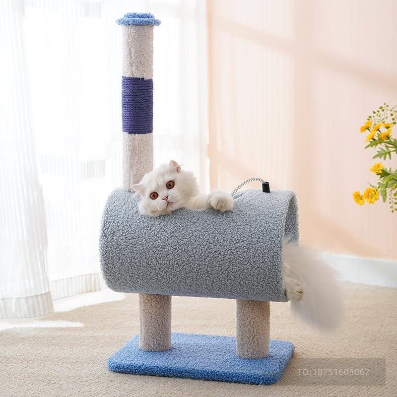 Durable and Steady Cartoon Chicken Cat Scratcher Tree - Happy 4 Paws