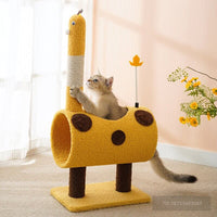 Durable and Steady Little Yellow Deer Cat Scratcher Tree - Happy 4 Paws