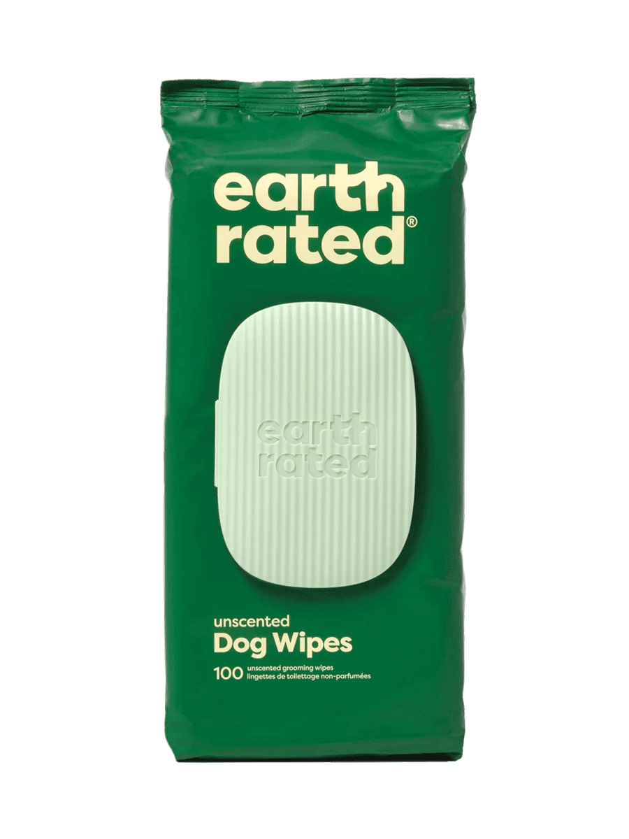 Earth Rated 100 Dog Wipes - Unscented - Happy 4 Paws