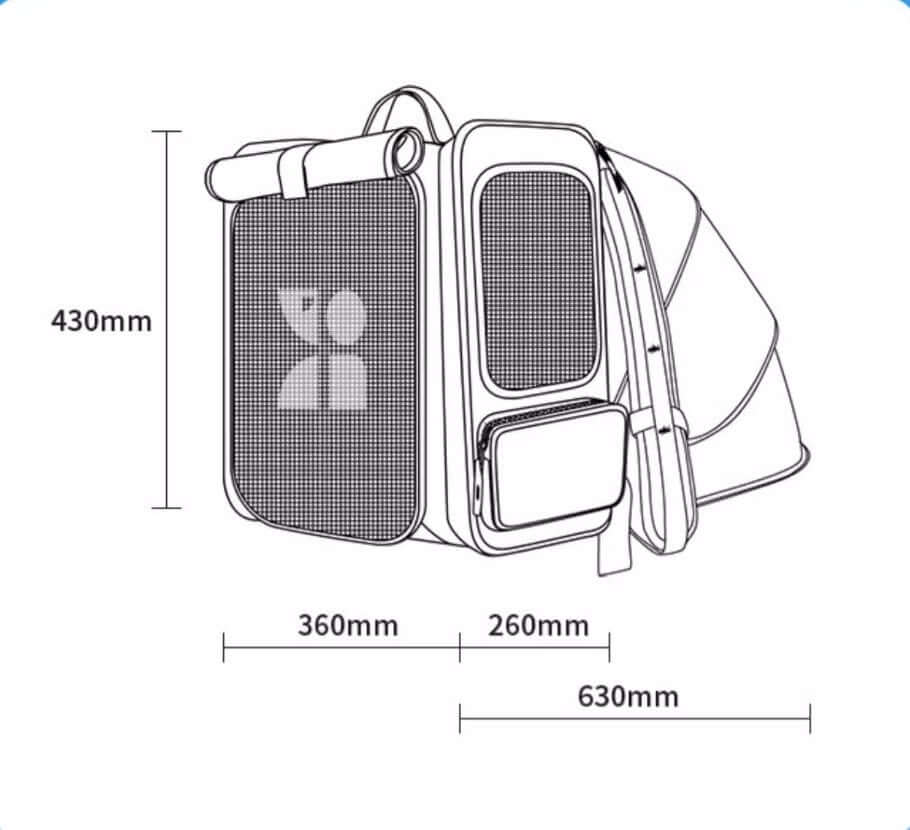 Expandable Multifunctional Pet Backpack Ventilated Design Pet Carrier Collapsible Container Cat Bag - Happy 4 Paws