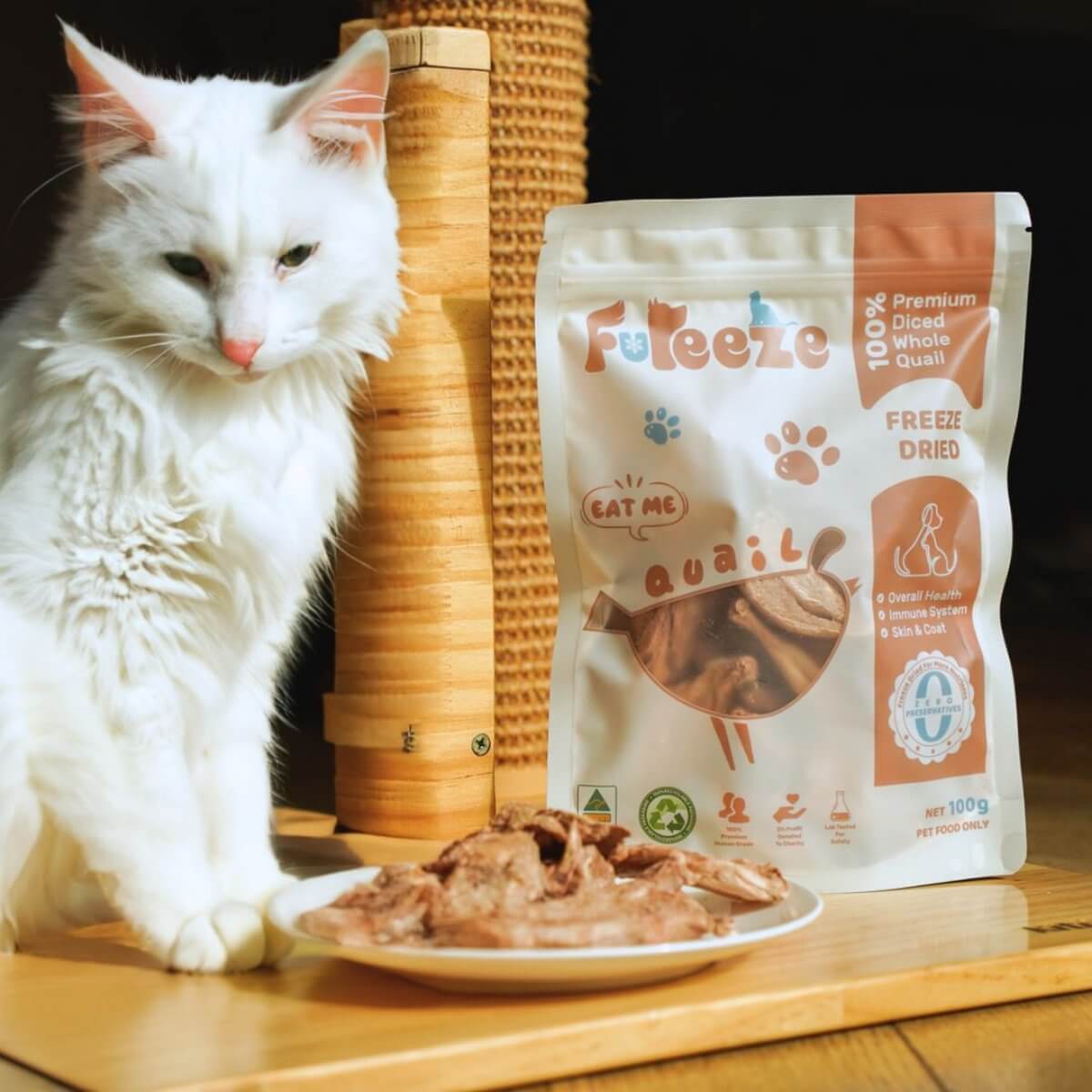 Freeze Dried Quail By Fureeze™100g - Happy 4 Paws