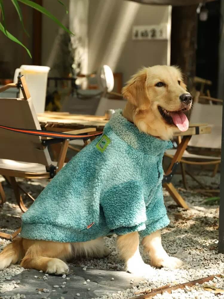 Furry Tie - dye Fleece Winter Coat For Medium Large Size Dogs - Happy 4 Paws